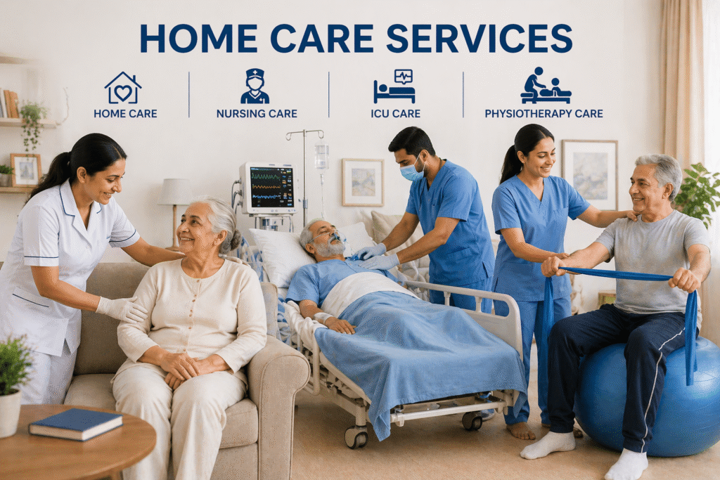 Home Care Services Including Nursing, ICU & Physiotherapy at Home